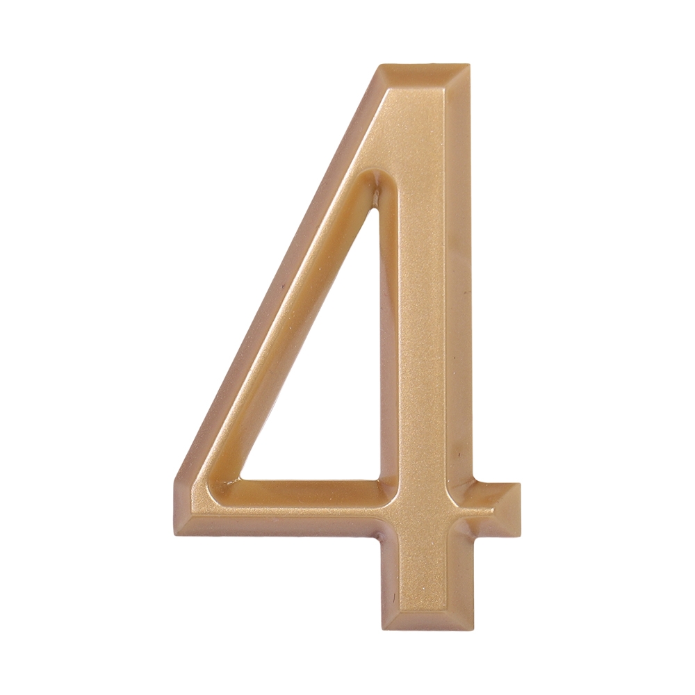 Дверной номер  «4», 37х5х60 мм, золото LJPS0055 Public Steel Россия 