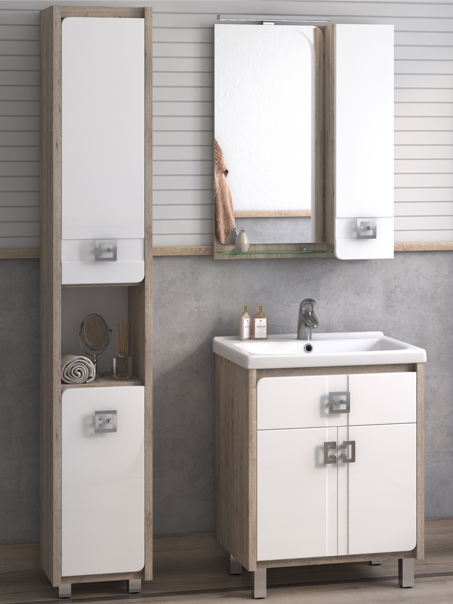 Тумба Bruno 2-600 дуб кантри (Миранда)600⨉440⨉790 мм кантри Santreyd sun-id-664567 - Вид №3