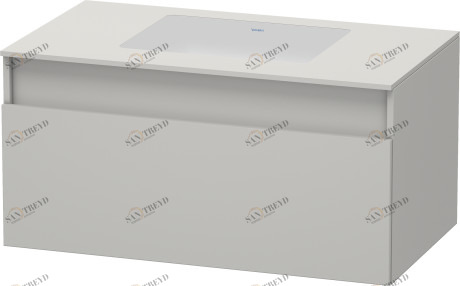 DS688400707 DuraStyle Тумбочка подвесная для встраиваемого снизу умывальника f-bonded Бетонно-серый матовый декор Duravit
