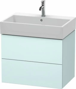 LC627600909 Тумбочка подвесная L-Cube #LC6276 684 x 459 мм Светло-голубой матовый декор