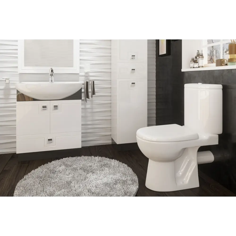 Унитаз-компакт Kirovit Орфей сиденье с микролифтом двойной смыв STLM-2052076 - Вид №2