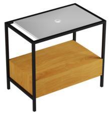 STA 90 01 Мебель для подвешивания и подставки Azzurra ceramica Основание из окрашенного металла в комплекте с индивидуальной полкой с отверстием и шкафом с ящиком со встроенным держателем для полотенец HANG&STAND