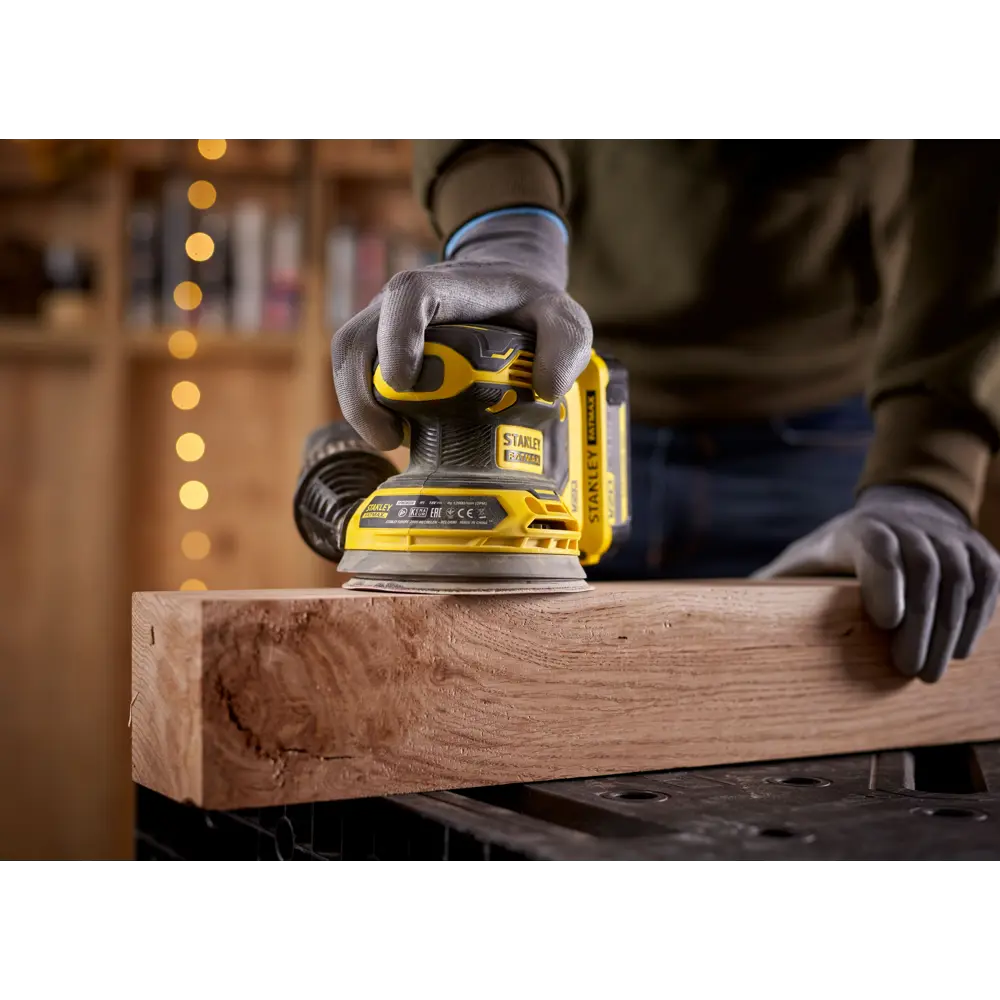 Эксцентриковая шлифмашина Stanley Fatmax SFMCW220B-XJ SF, 125 мм, 18 В, без АКБ и ЗУ STLM-2201220 - Вид №5