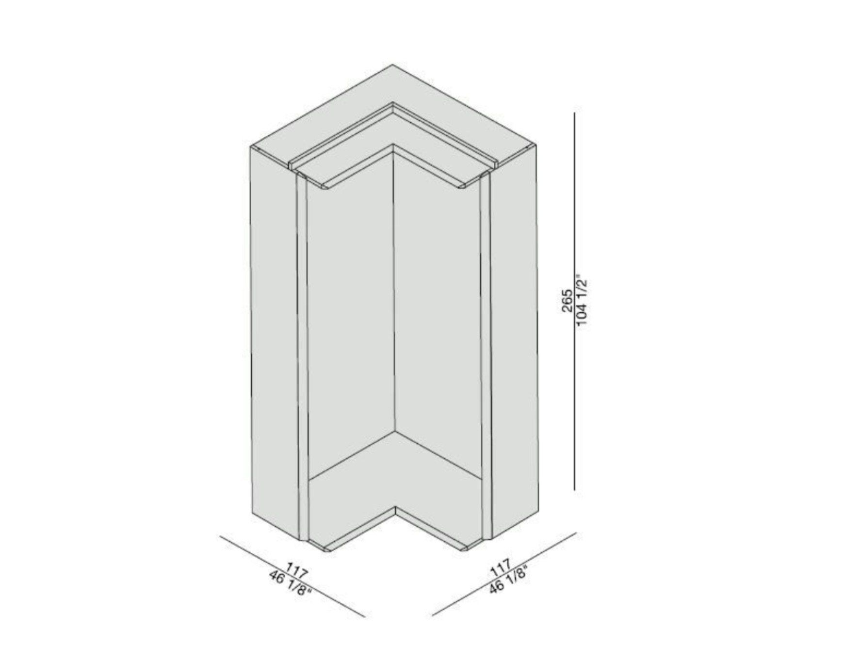 Деревянная секционная гардеробная Porada Soul ARCH-00082275 - Вид №13