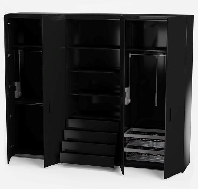 DWFI Лакированный шкаф с зеркалом  00002214  - Вид №1