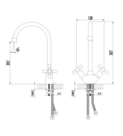 LM2505C Смеситель Benefit для кухни LEMARK BENEFIT  - Вид №1