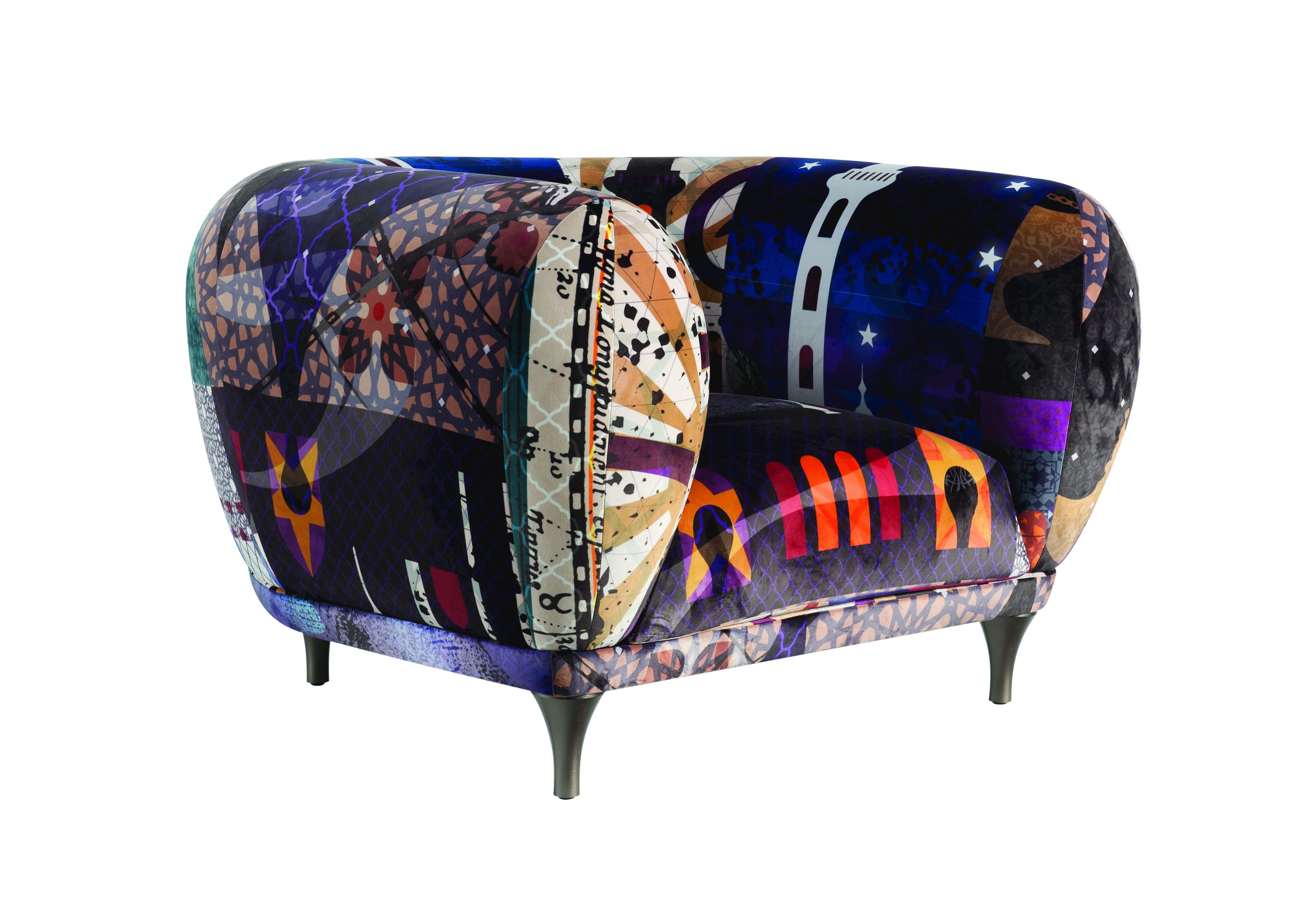 Тканевое кресло с подлокотниками ROCHE BOBOIS Globe trotter ARCH-00142710 - Вид №1