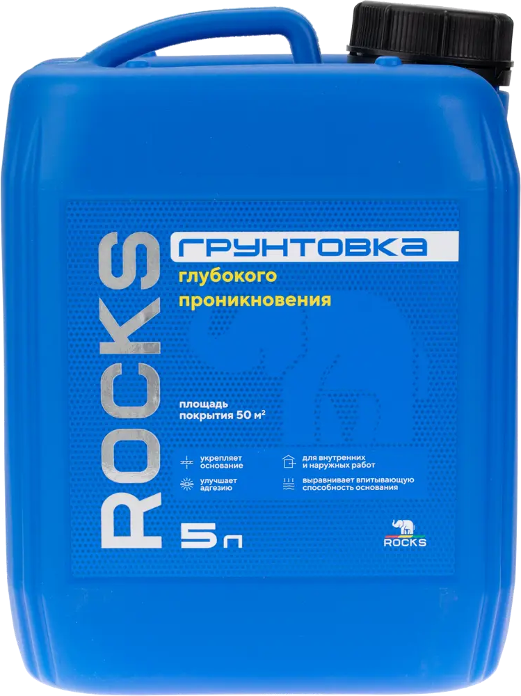 Грунтовка глубокого проникновения Rocks для идеальной подготовки поверхностей 5 л 83670363