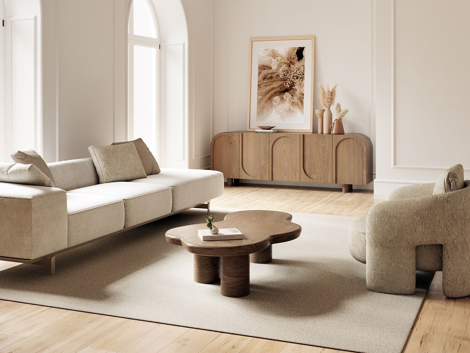 4-местный тканевый диван ANA ROQUE INTERIORS ARCH-00027007 - Вид №1