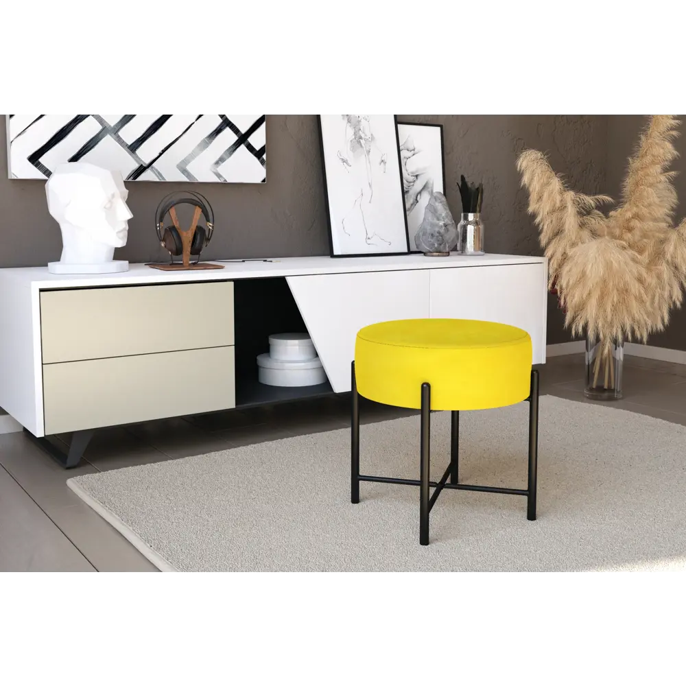 Пуф Sheffilton SHT-B4 41x41x40 см металл цвет золотой STLM-2016817 - Вид №5