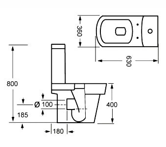 Унитаз-компакт BelBagno MATTINO Компакт унитаз с бачком Белый BELBAGNO  Китай  - Вид №3