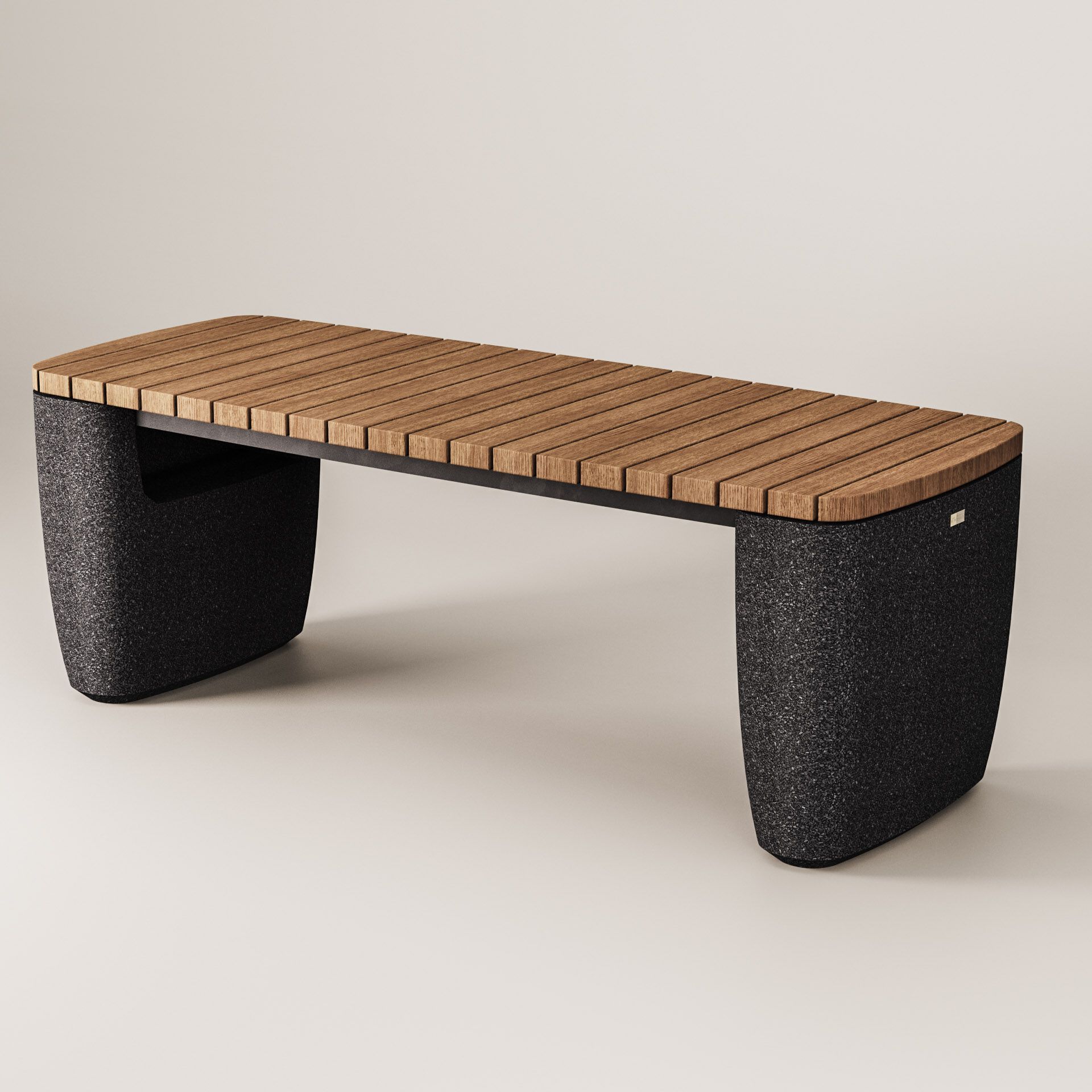 Прямоугольный стол для общественных мест из бетона и дерева Kremen ARCH-00055578 - Вид №15