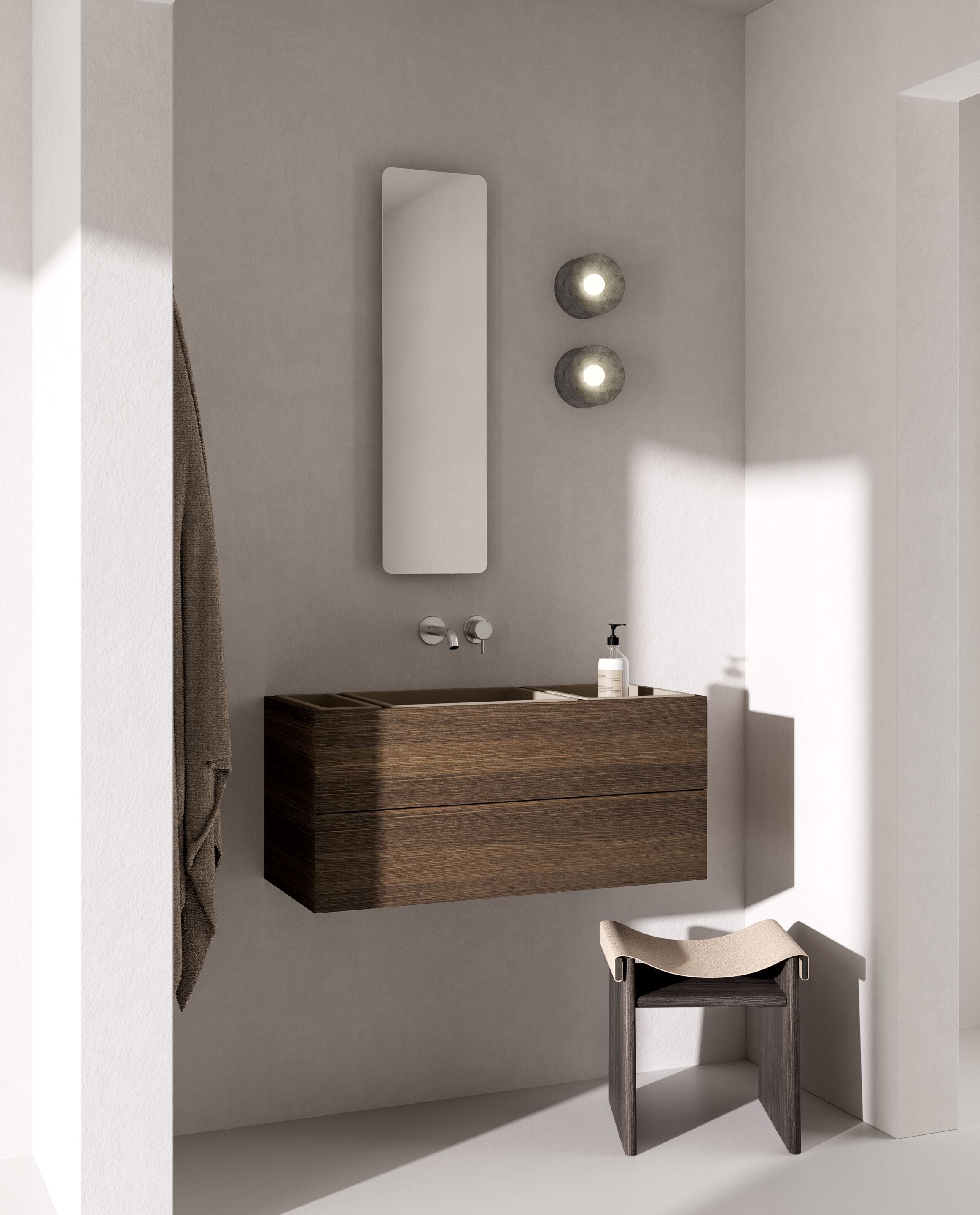 Подвесной шкаф для умывальника с ящиком Nic Mini Living ARCH-00104898 - Вид №1