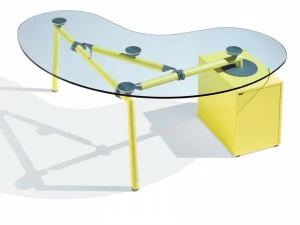 NEWTOM by Ultom Стеклянный стол с ящиками Isotta