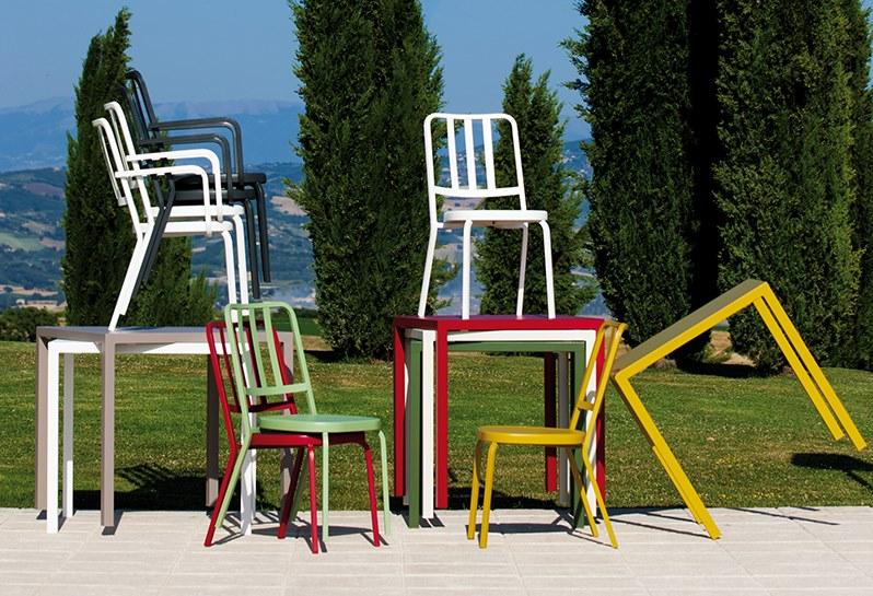 Vermobil Штабелируемый металлический садовый стул Quatris Qt100 - Вид №1