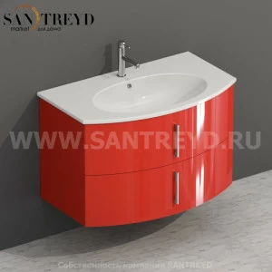 MDMC80Y150 Тумба с двумя ящиками 78 см красная Globo 4ALL Италия