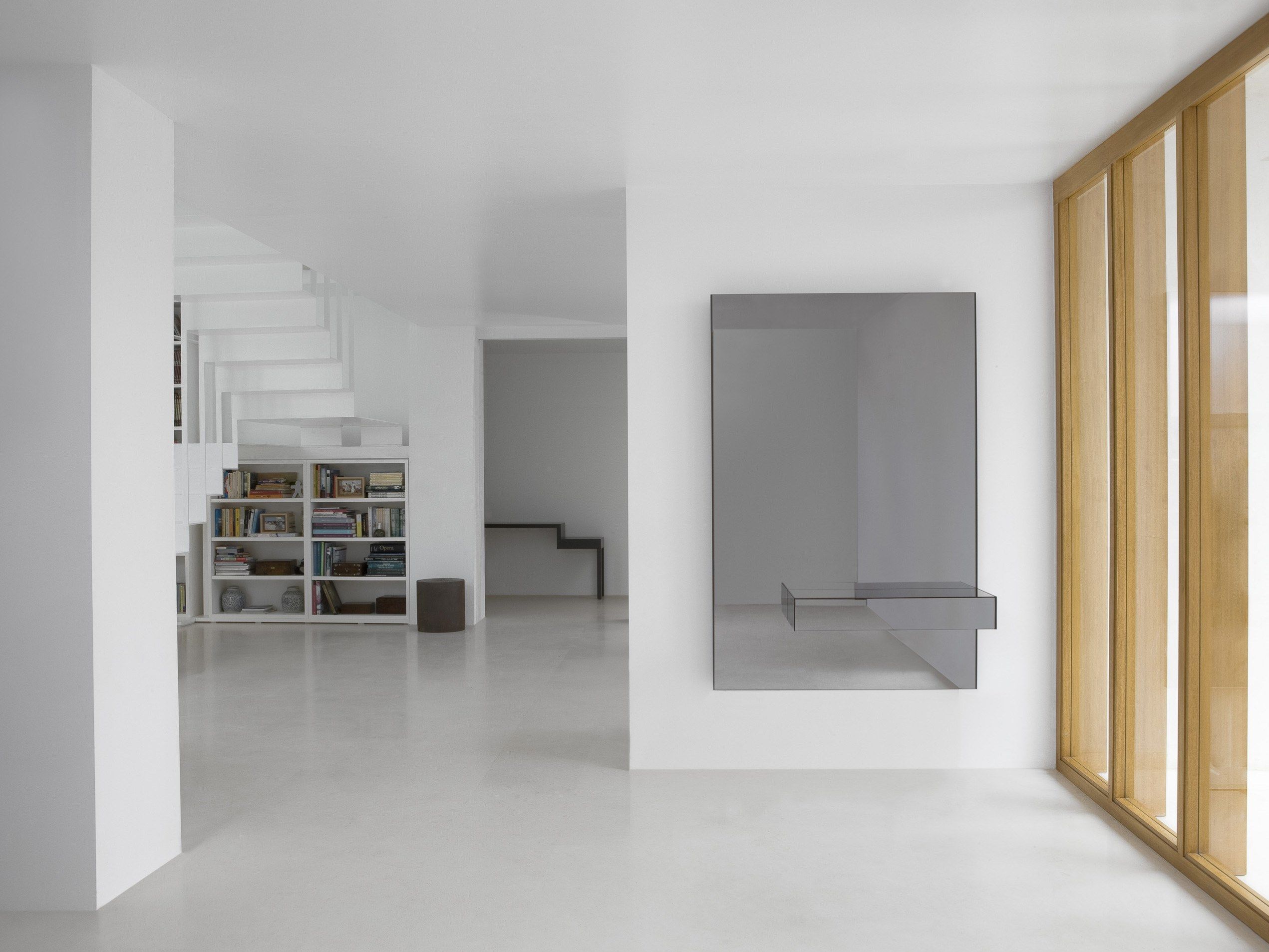 Прямоугольное настенное зеркало с контейнером Kendo Mobiliario Grey ARCH-00128835 - Вид №4