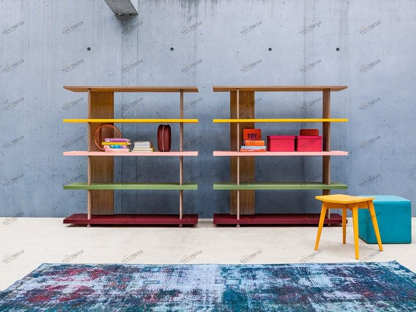 Devina Nais Книжный шкаф с открытыми разделениями из массива дерева Zero.16 sun-id-1406940