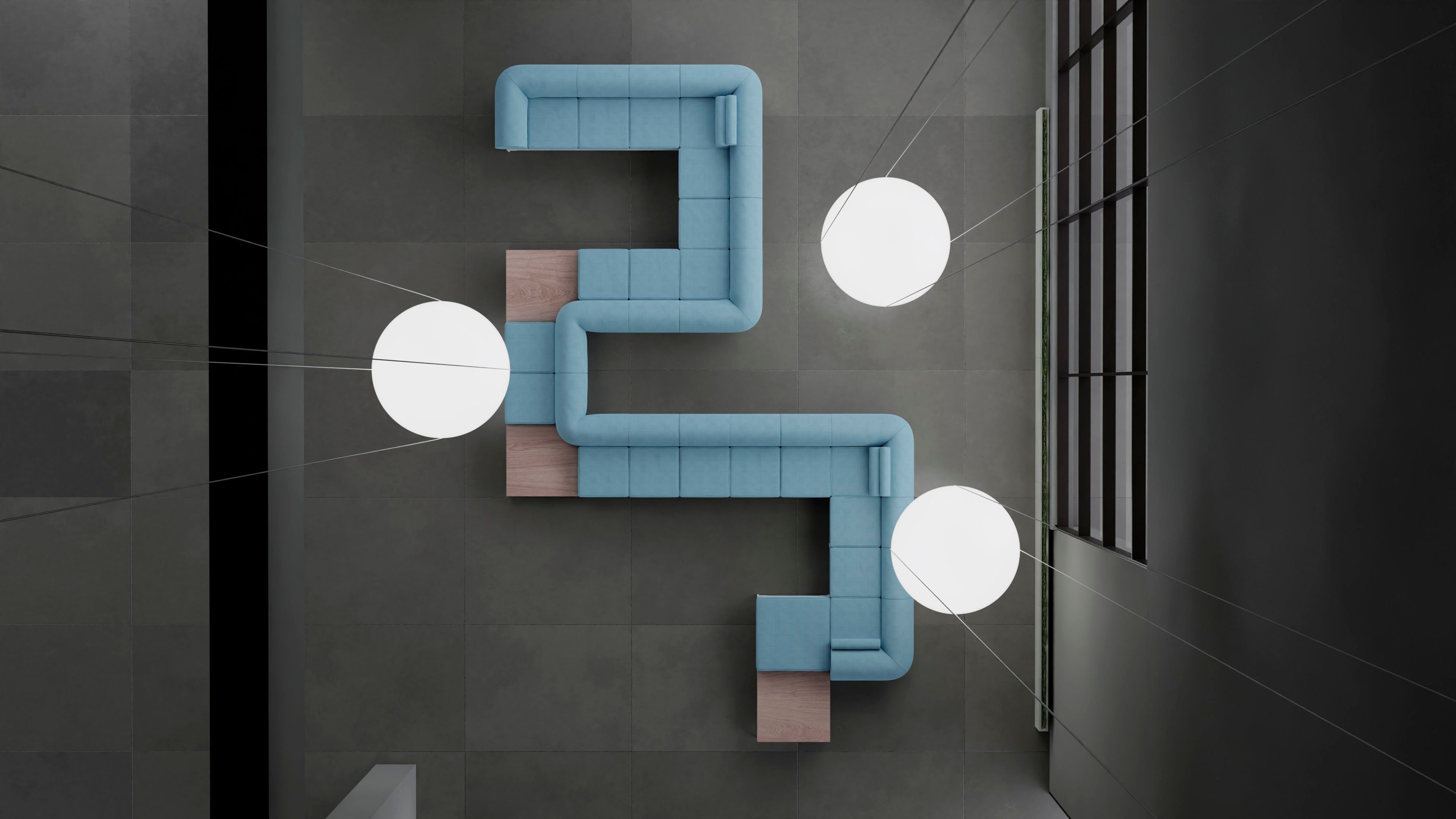 3-местный тканевый диван Branca Lisboa GEMA ARCH-00001616