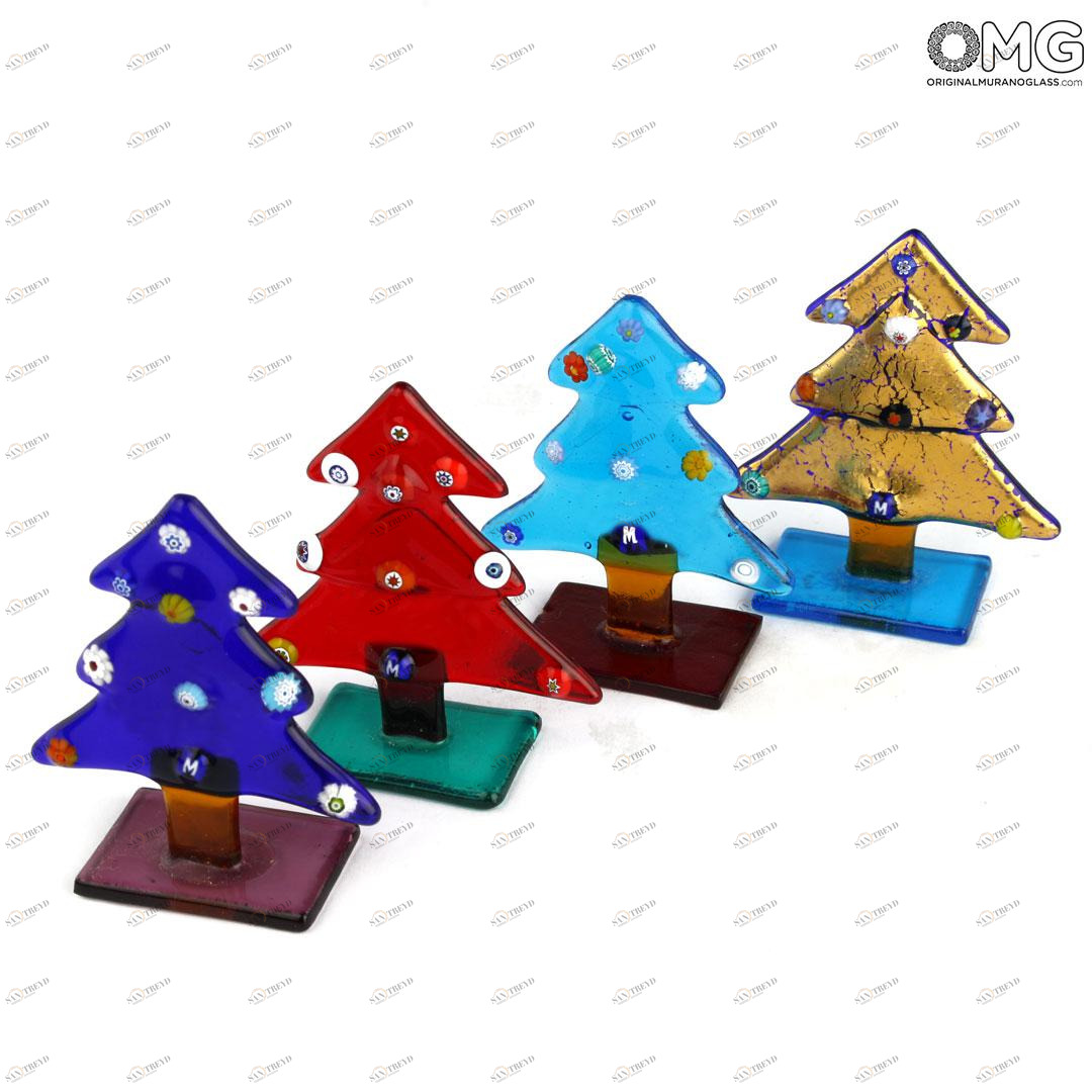 3657 ORIGINALMURANOGLASS Набор ёлочных игрушек - муранское стекло OMG  см 