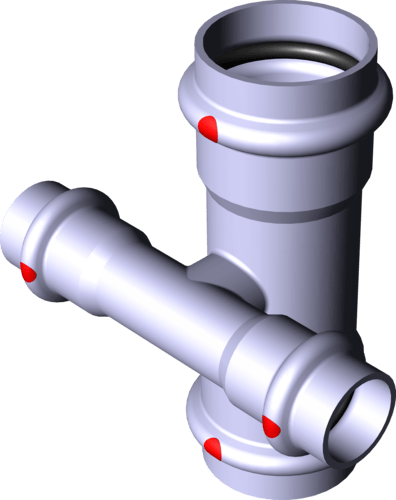 601 157 Модель 1148 Трубопроводные системы  Prestabo  Линейный коллектор, крестовины Santreyd  - Вид №2