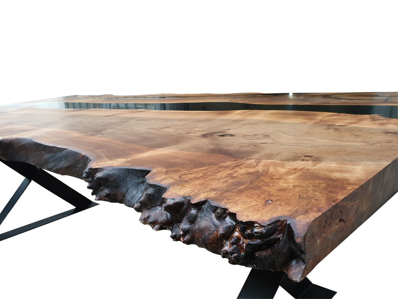 Прямоугольный стол из орехового дерева и смолы Legnor LEG2408767 ARCH-00076002 - Вид №1