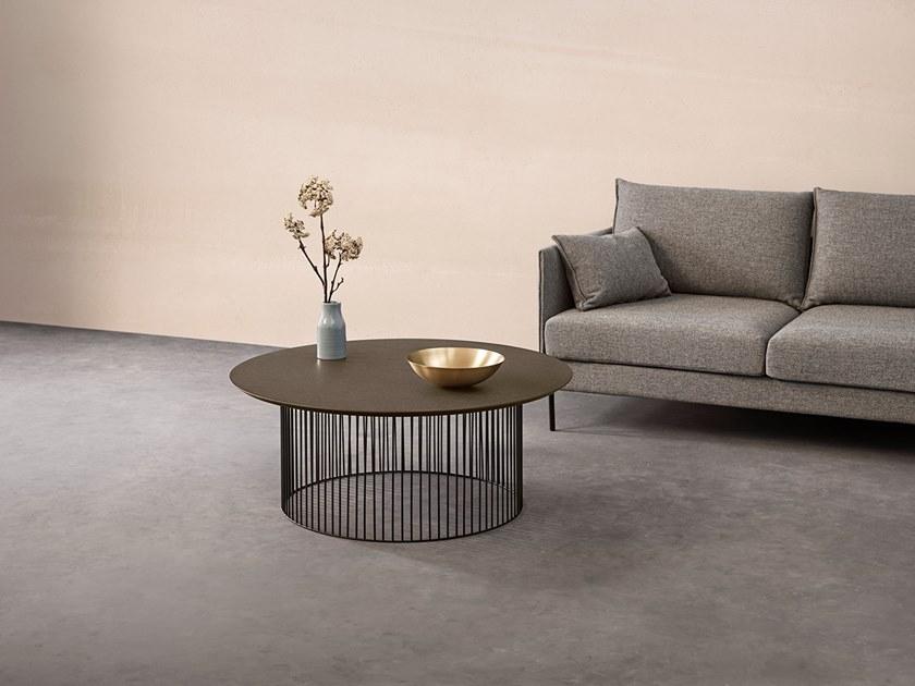 Kendo Mobiliario Круглый лакированный журнальный столик из стали и дерева sun-id-1355442 - Вид №4