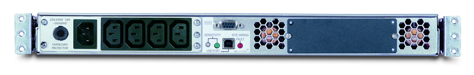 SUA1000RMI1U Black smart ups rackmount 1000va, line-interactive, 1u, usb and serial connectivity, automatic voltage regulation, user repl.batt, smartslot APC Santreyd  - Вид №1