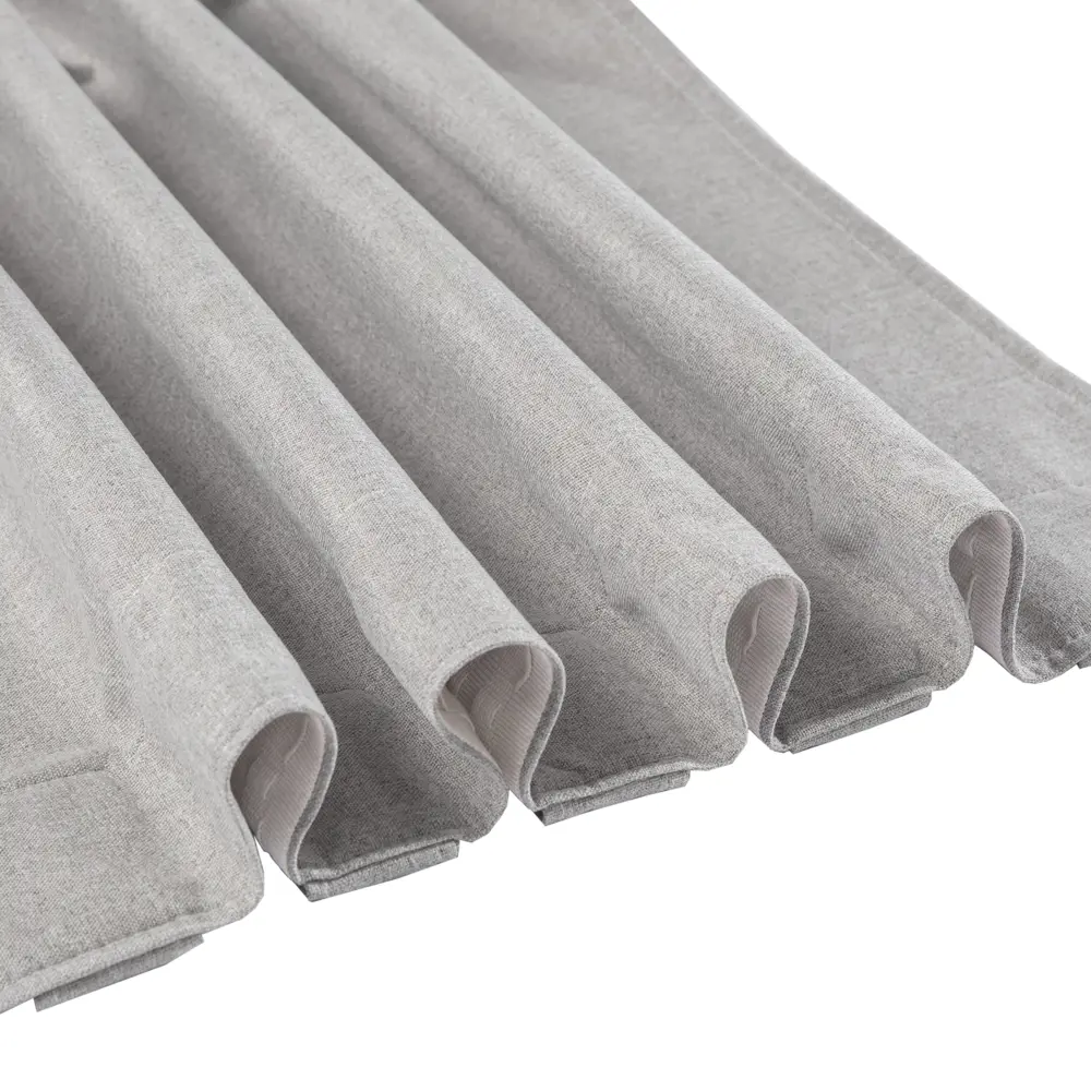 Штора на ленте Ника 200x270 см цвет светло-серый СТОЛИЦА ТЕКСТИЛЯ STLM-2034555 - Вид №5