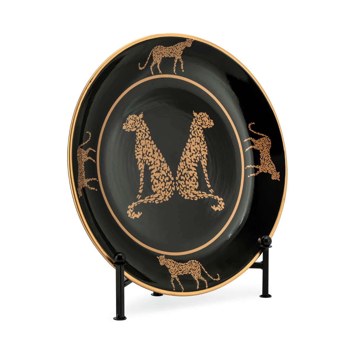 600778-10 ABHIKA ТАРЕЛКА ПАНТЕРА WHITE  - Вид №1