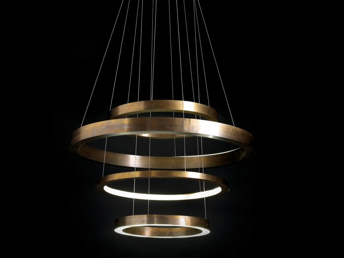 Латунь затемнения светодиодный подвесной светильник Henge Light Rings ARCH-00092192