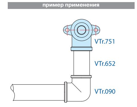 VTr.751.N.0004 Фитинг резьбовой – угольник с креплением (водорозетка) Valtec 1/2"  - Вид №10