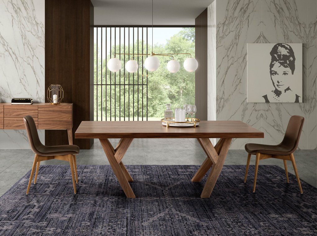 Обеденный стол прямоугольный из массива дерева CPM4273 от Angel Cerda ANGEL CERDA  00-3865652 Орех;коричневый  - Вид №2