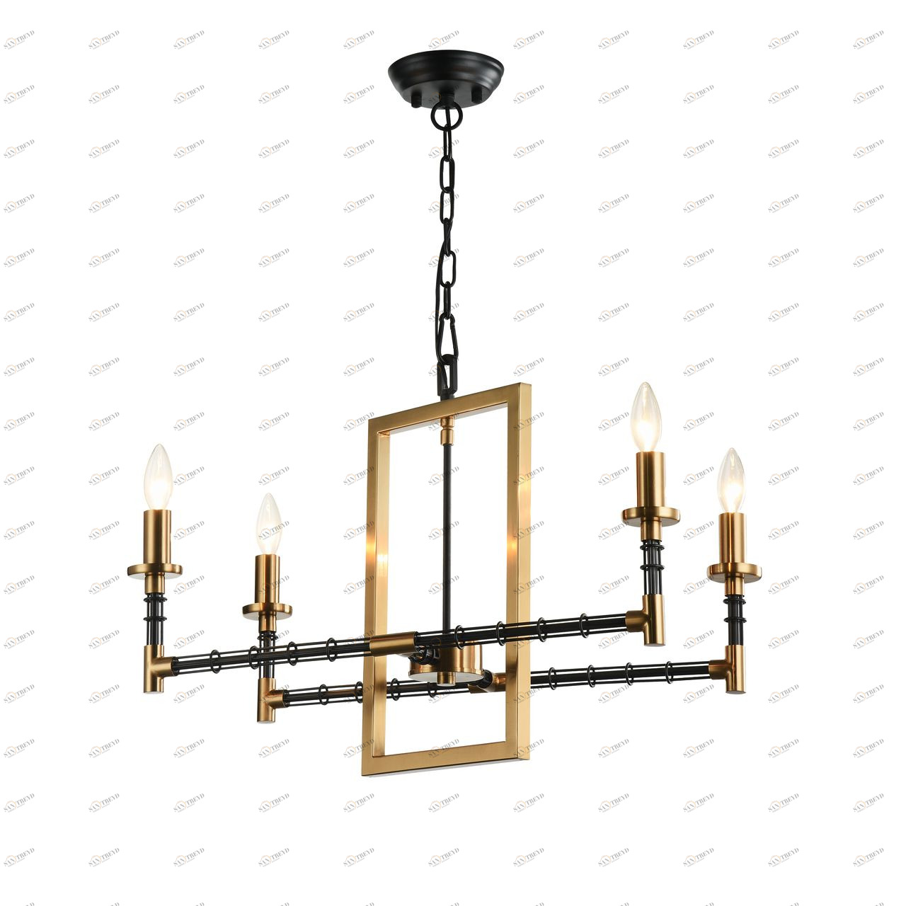 Подвесная люстра Favourite Angular 1906-4P FAVOURITE ДИЗАЙНЕРСКИЕ, ANGULAR 057049 Золотой 