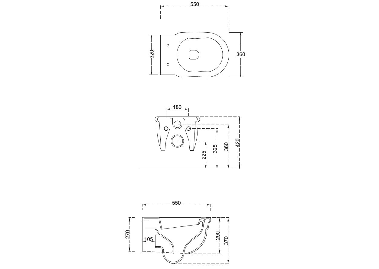 Керамический подвесной туалет Gaia Mobili Complements ARCH-00043870 - Вид №2