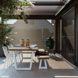 Heatsail BEEM 230 Уличный обогреватель электрический с освещением и функцией охлаждения туманом.