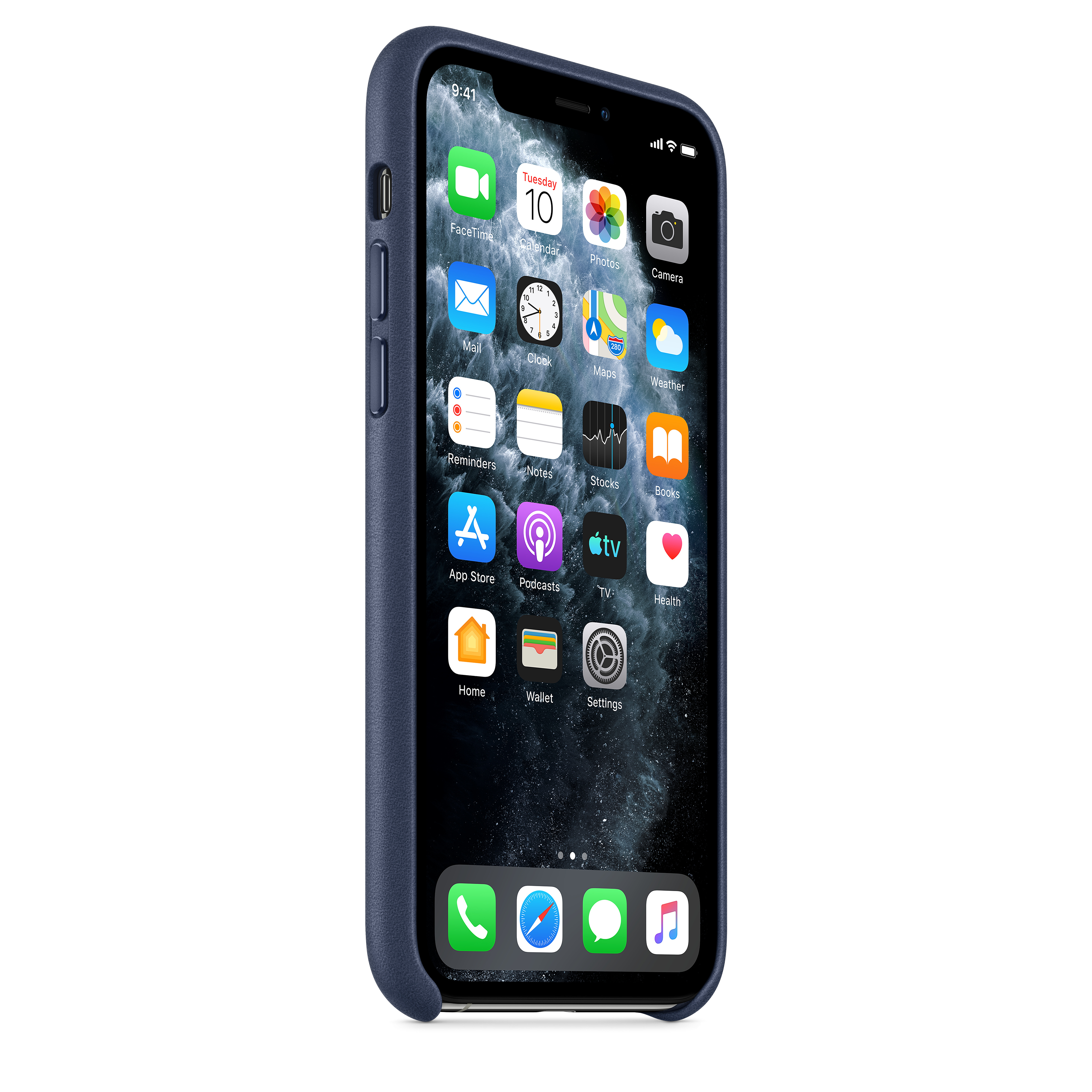 MWYG2ZM/A Iphone 11 pro leather case - midnight blue Apple Santreyd  - Вид №4