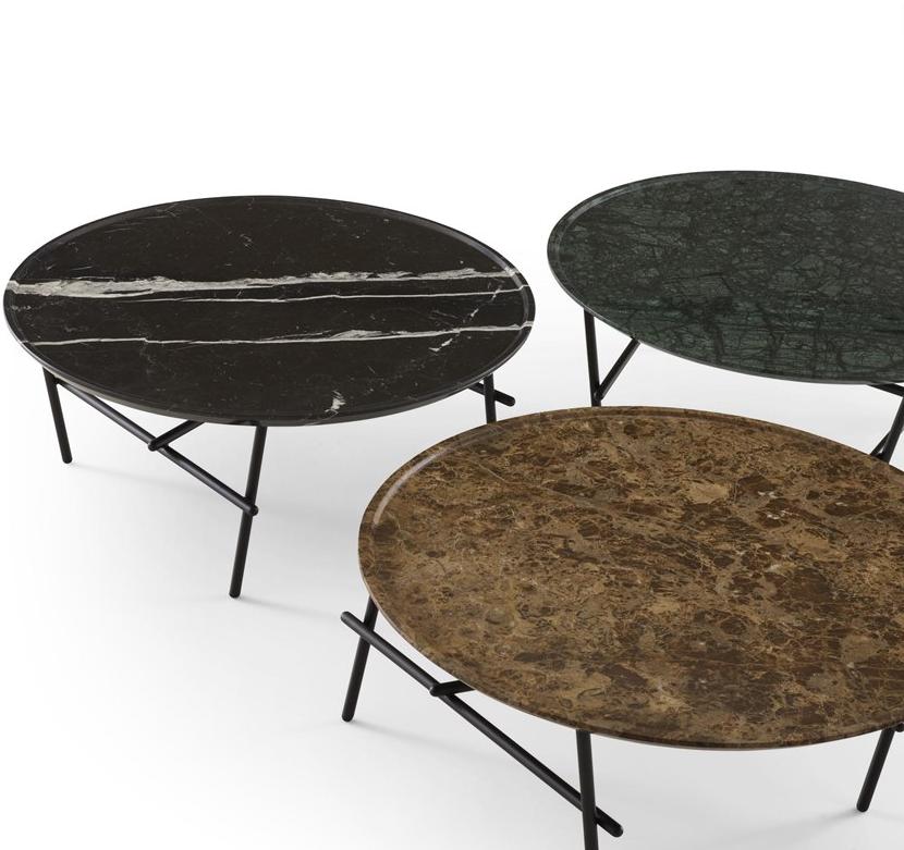 Ligne Roset Низкий круглый мраморный журнальный столик  19960371/72/73  - Вид №1