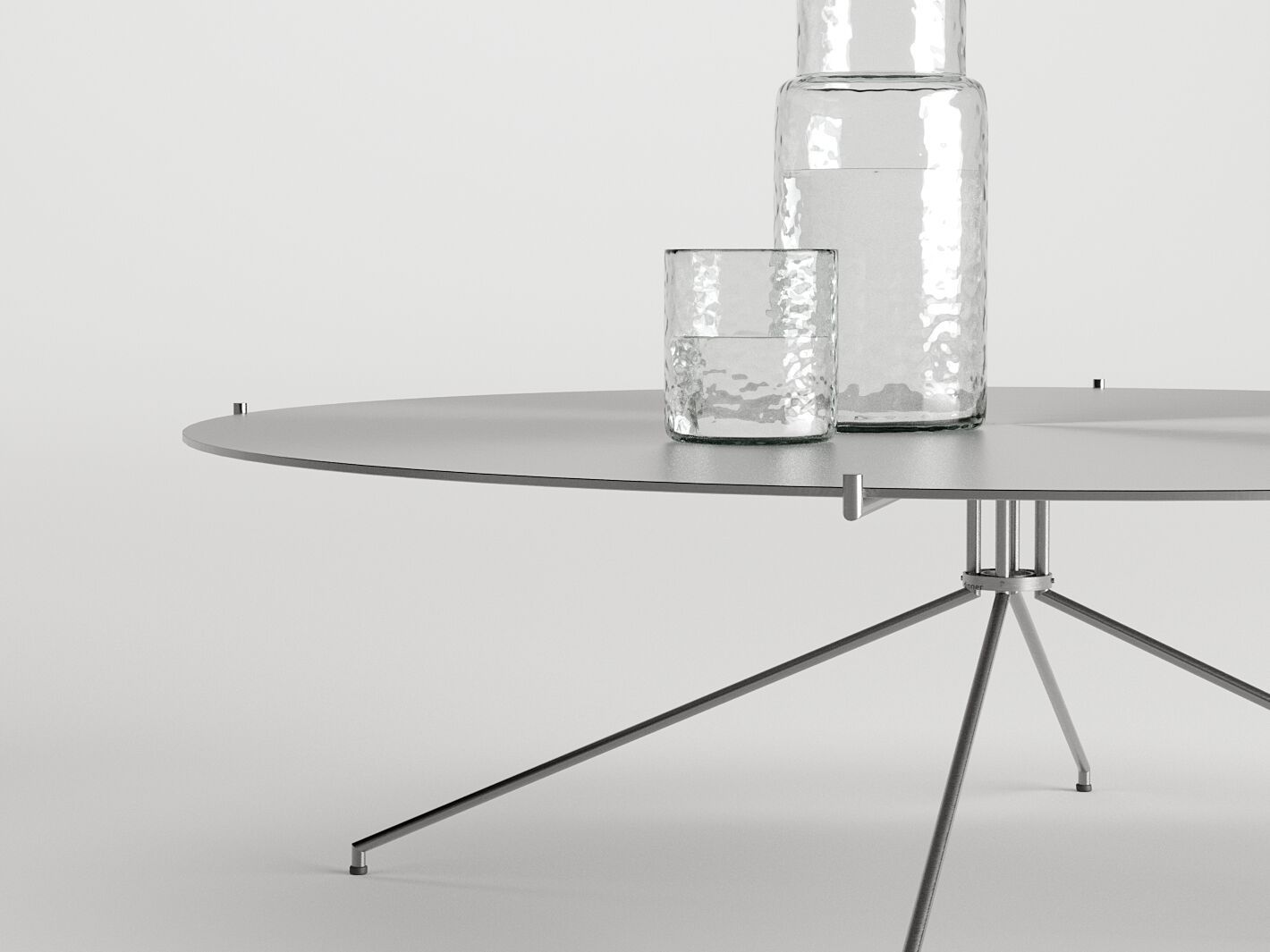 Круглый стальной журнальный столик DIZA OX THE TABLE II ARCH-00095386