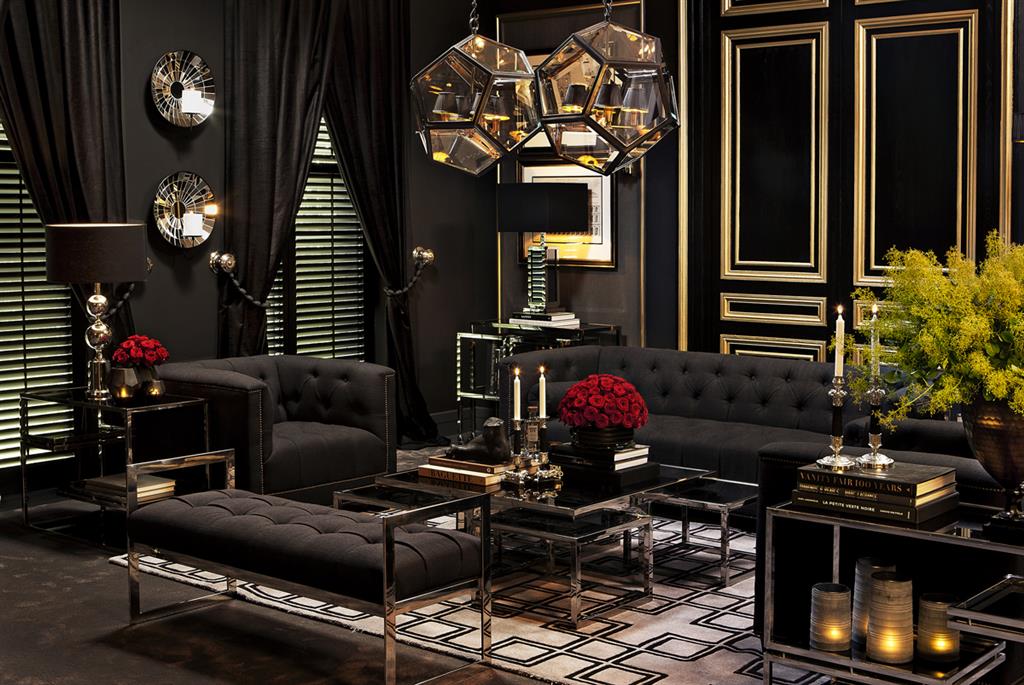 Подсвечник стеклянный черный 4 штуки Okhto S от Eichholtz EICHHOLTZ  246203 Черный  - Вид №2