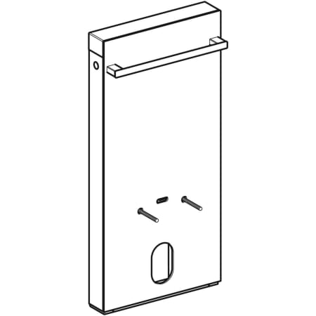 131.030.JL.5 Сантехнический модуль Geberit Monolith для биде, 101 см, с держателем для полотенец Geberit  - Вид №1