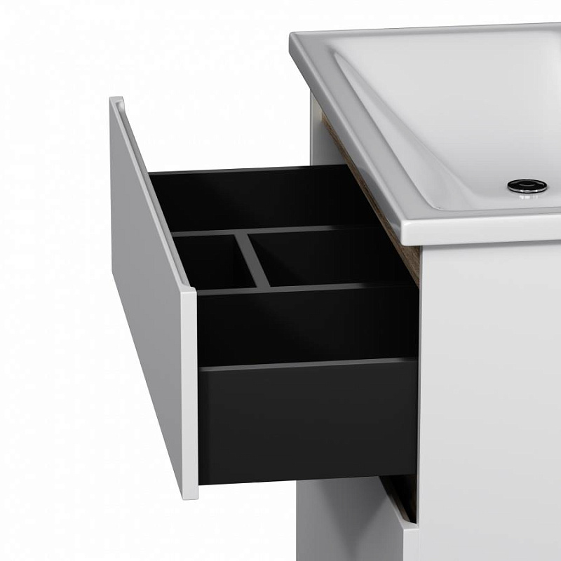 M85AFSX0802WG База под раковину напольная 80 см 2 ящика белый глянец AM.PM X-Joy  - Вид №3