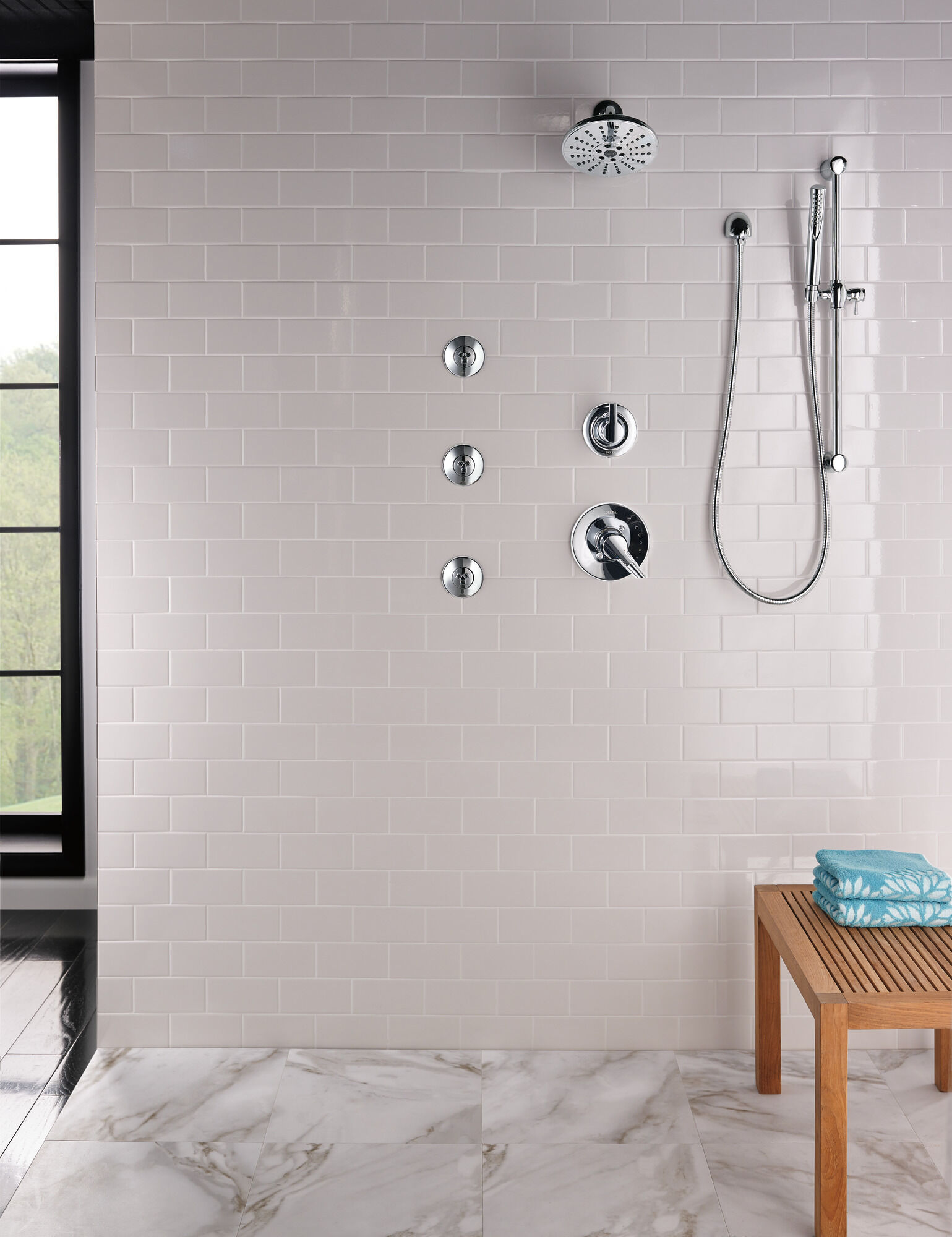 SH5002-PN Спрей для тела HydraChoice® - бодрящая насадка H2Okinetic® Delta Faucet HydraChoice Body Spray System Полированный никель  - Вид №5