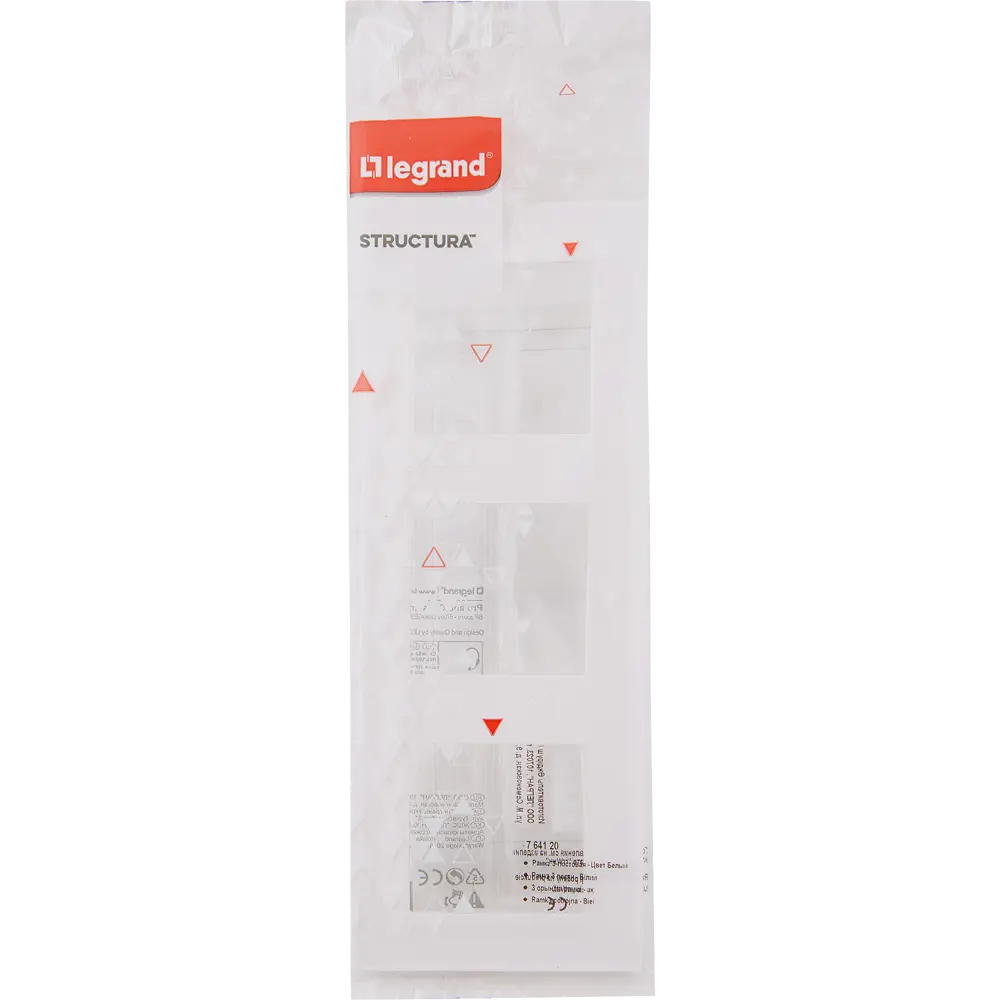Рамка для розеток и выключателей Legrand Structura 3 поста цвет белый 82064599 STLM-2130693 - Вид №3