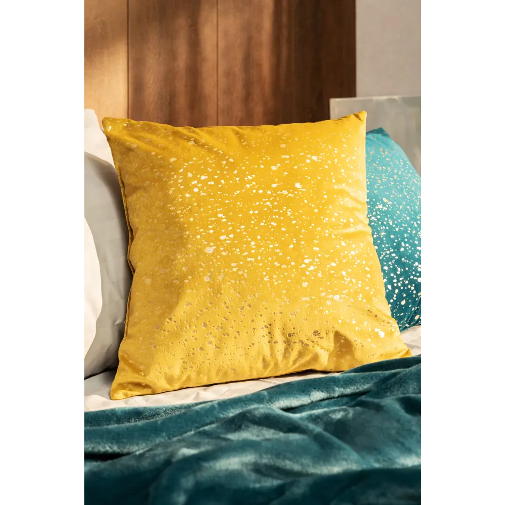 Подушка Голди 43x43 см цвет желтая охра 88106368 STLM-2176726 LINEN WAY  - Вид №3