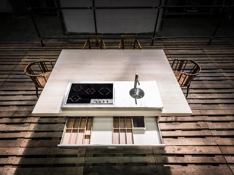 ALPES-INOX Снек-остров из нержавеющей стали и дерева Liberi in cucina sun-id-1416691 - Вид №3