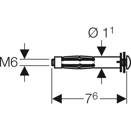 465.029.00.1 Дюбель Geberit, полый, металлический Geberit  - Вид №2