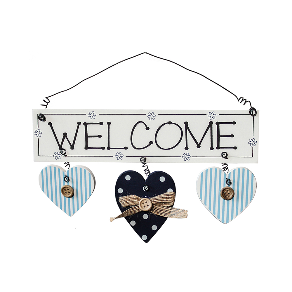 22 Декоративная табличка "Добро пожаловать" 21.5 х 14 х 0.5 см Белый Santreyd 