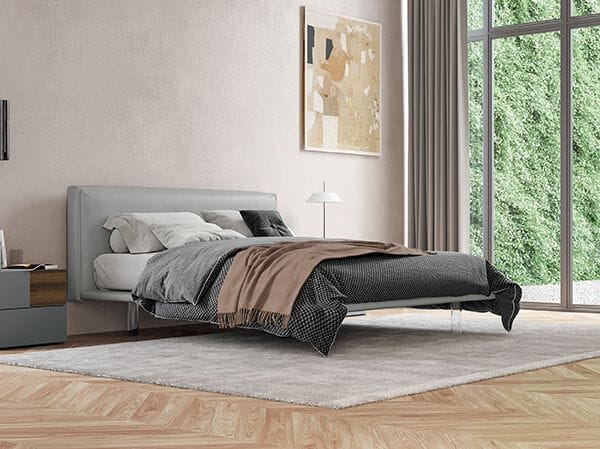 Двуспальная кровать из ткани с мягким изголовьем Febal Casa HUG ARCH-00051973