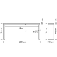 Deck 502B Стол из сотового картона с ламинированной поверхностью. Версия 40 см глубиной. Et al. Deck